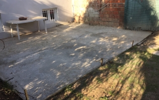 Extension d’une terrasse en béton