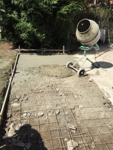 Extension d’une terrasse en béton